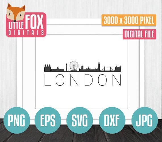 Download Svg Skyline London London England Uk London Cut File Skyline Etsy