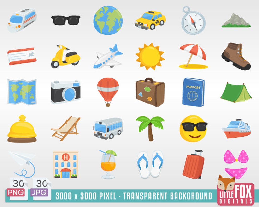 Travel Doodle Clip Art Illustration. Summer Vacations Clipart Hand Draw  Emoji Set. Emoticon Icon Symbol Tourism PNG Background Transparent. - Etsy  Finland, image size:1080x864