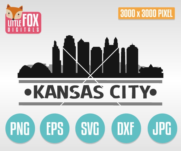 Svg Skyline Kansas City Missouri Usa Kansas City Cut File Etsy