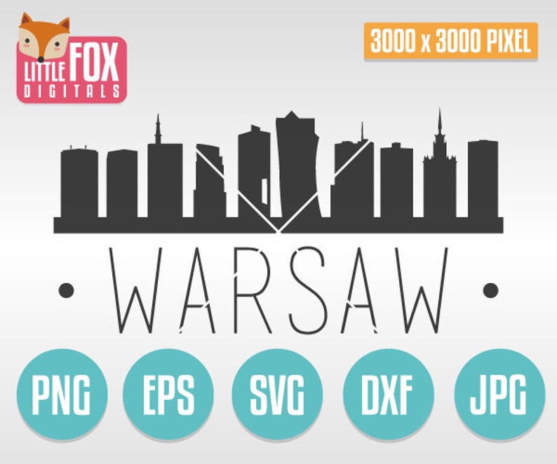 Download Clip Art Polish Svg Skyline Silhouette Vector Svg Cityscape Horizon Cutting File Svg Design Svg Cut File Clip Art Svg Vector Warsaw Poland Art Collectibles