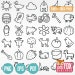 FARM ANIMALS, Doodle Vector Icons. Farmer Tools Vector Doodle Icons ... image.
