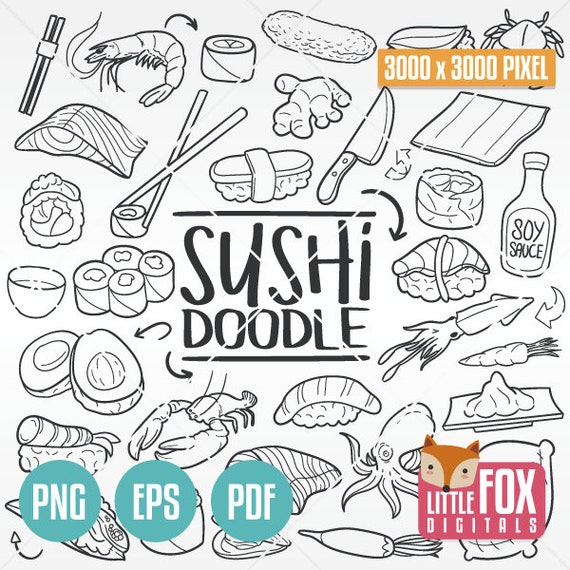 Sushi Clip Art Set – Daily Art Hub // Graphics, Alphabets & SVG