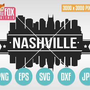 SVG-SKYLINE NASHVILLE. Tennessee, VS. Nashville gesneden bestand Skyline City. Skyline van Nashville. Nashville gesneden ontwerp silhouet vector.