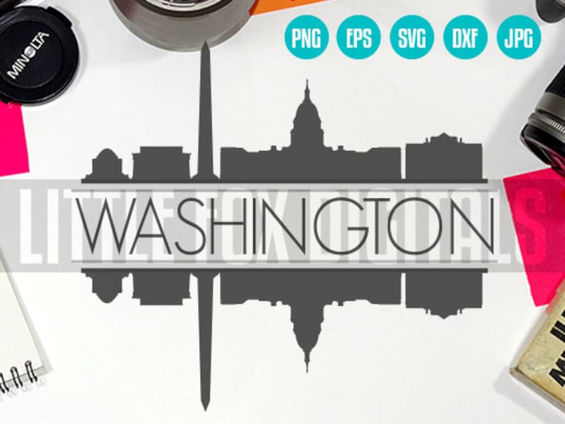 Svg Vector Washington Dc Usa Cut File Skyline City East Etsy