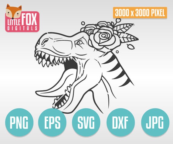 Mama Saurus T Rex Dinosaur Flower Wreath Design Svg Mother Etsy Singapore