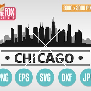 SVG-HORIZON CHICAGO. Chicago, Illinois, VS. Chicago gesneden bestand Skyline City. Chicago skyline silhouet. Chicago gesneden ontwerp silhouet vector.