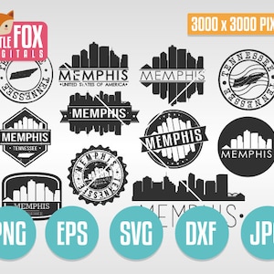 Znaczki SVG MEMPHIS. Plik SVG Cut Tennessee. SVG Skyline Memphis. Sylwetka SVG Tn. Clipart Memphis Clipart. Wektorowa ikona Logo Projekt Post.
