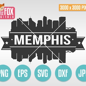 SVG-HORIZON MEMPHIS. Memphis, Tennessee, VS. Memphis gesneden bestand Skyline City. Skyline van Memphis. Memphis gesneden ontwerp silhouet Vector.