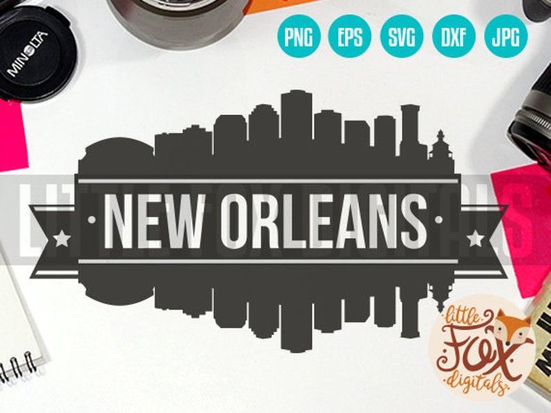 Svg Vector New Orleans Louisiana Usa Cut File Skyline City Etsy