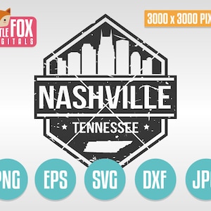 SVG Vector NASHVILLE TENNESSEE-stempel. Svg-horizon. Svg-bestand knippen illustraties. Snijbestand Svg-ontwerp. Cameo kaart Vector Svg stadsgezicht Horizon.