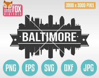 SVG BALTIMORE Stamps. Svg Cut File Maryland. Svg Skyline Baltimore. Silhouette svg Baltimore Clipart. Clip art Logo Icon Logo Design Post.