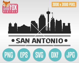 San Antonio Skyline SVG: Texas City Silhouette Cut File Vector (Digital Download)