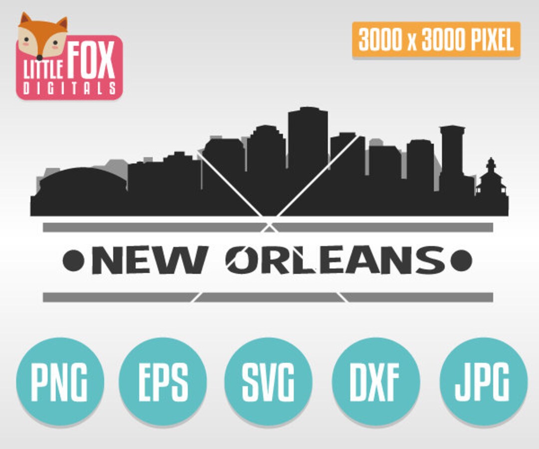 SVG SKYLINE New ORLEANS. Louisiana New Orleans Cut File Skyline City ...