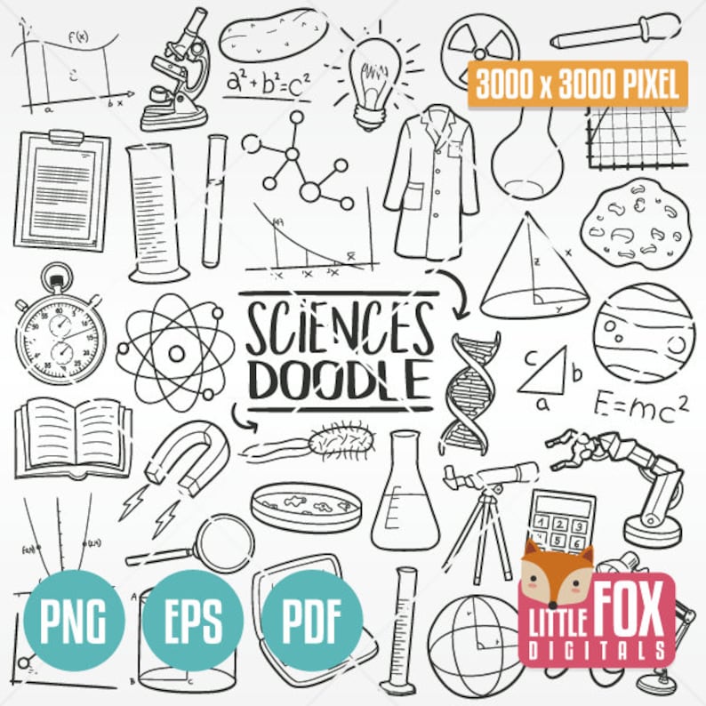 SCHOOL Bundle. Back to School Doodle Icons. Bundle Clip Art Doodle. Set ...