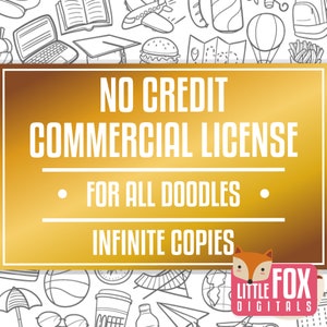 LICENZA COMMERCIALE estesa per TUTTI i doodle - Copie infinite - Si prega di contattare per domande.
