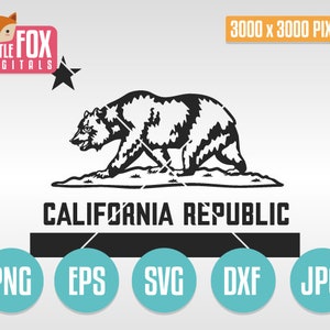 CALIFORNIA Flag Patriotic, SVG USA Flag. Californian Silhouette Clipart, Cut File Vector Digital Scrapbook Cutting File Cut Design Clip art.