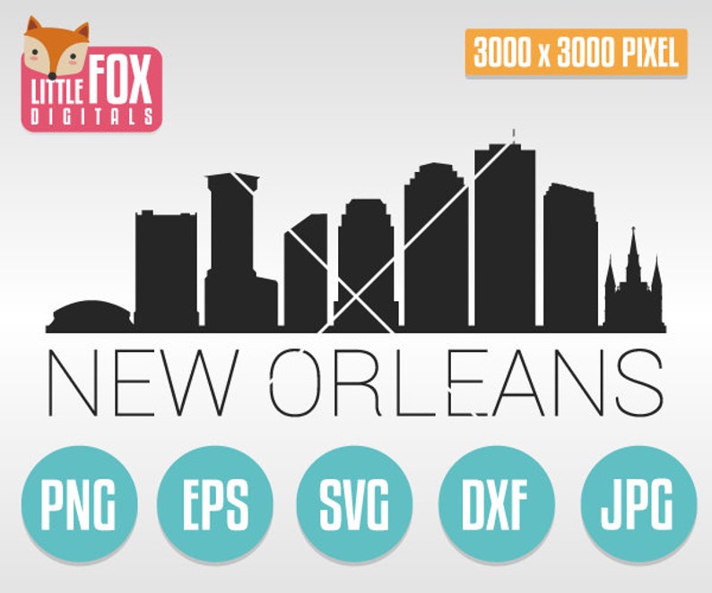 SVG SKYLINE New ORLEANS. New Orleans Louisiana Cut File - Etsy