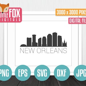 SVG SKYLINE New ORLEANS. New Orleans Louisiana Cut File Skyline City ...