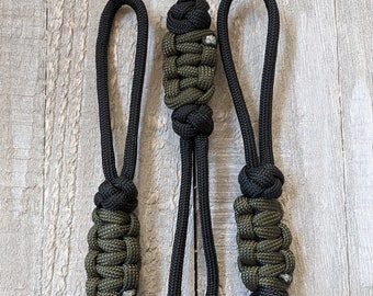 Paracord 4" Zipper Pulls (Two Color) - 3 Pack