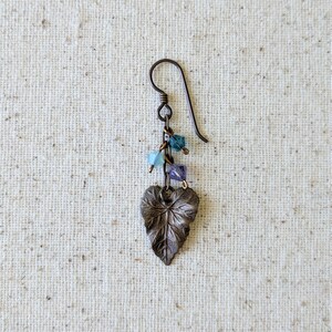 Woodland Earrings Antiqued Brass and Crystal image 4