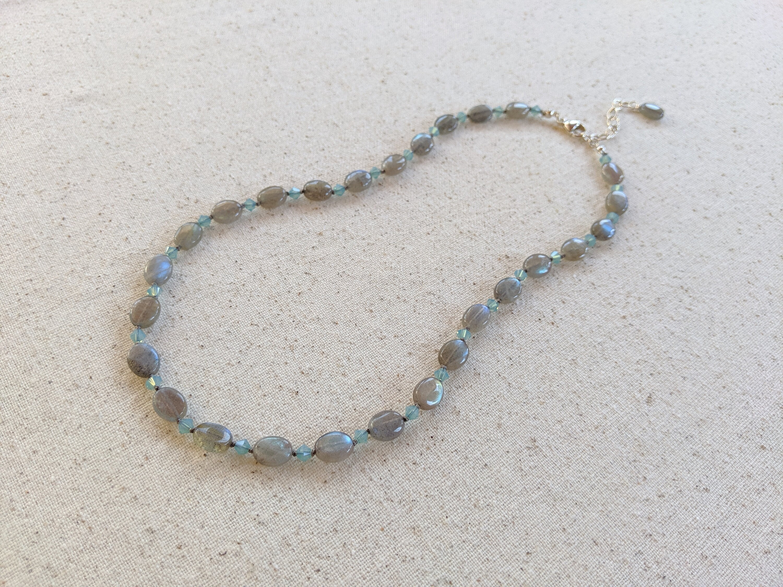 YGP Natural Peach Moonstone Necklace. YGP Natural Peach Moonstone Necklace.