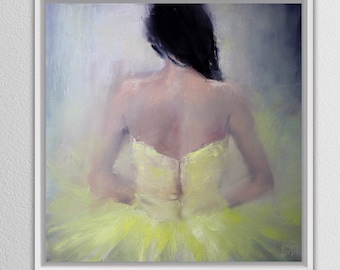 Soft Pastel Ballerina Art Print, Ballet Dancer Wall Art