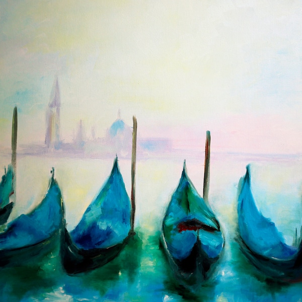 Oil painting of Venice Landscape painting on canvas Original
