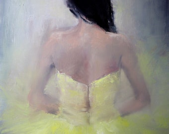 Graceful Ballerina painting Original oil painting on canvas Contemporary Ballet Art