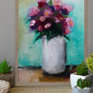 Abstract Floral painting on canvas  Flower Painting canvas art