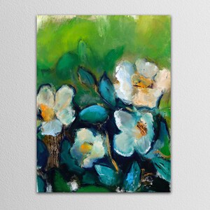 Kleurrijke bloemenkunst geïnspireerd op Van Gogh Olieverfschilderij op papier