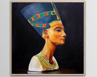Nefertiti print Art Oil painting Modern Art