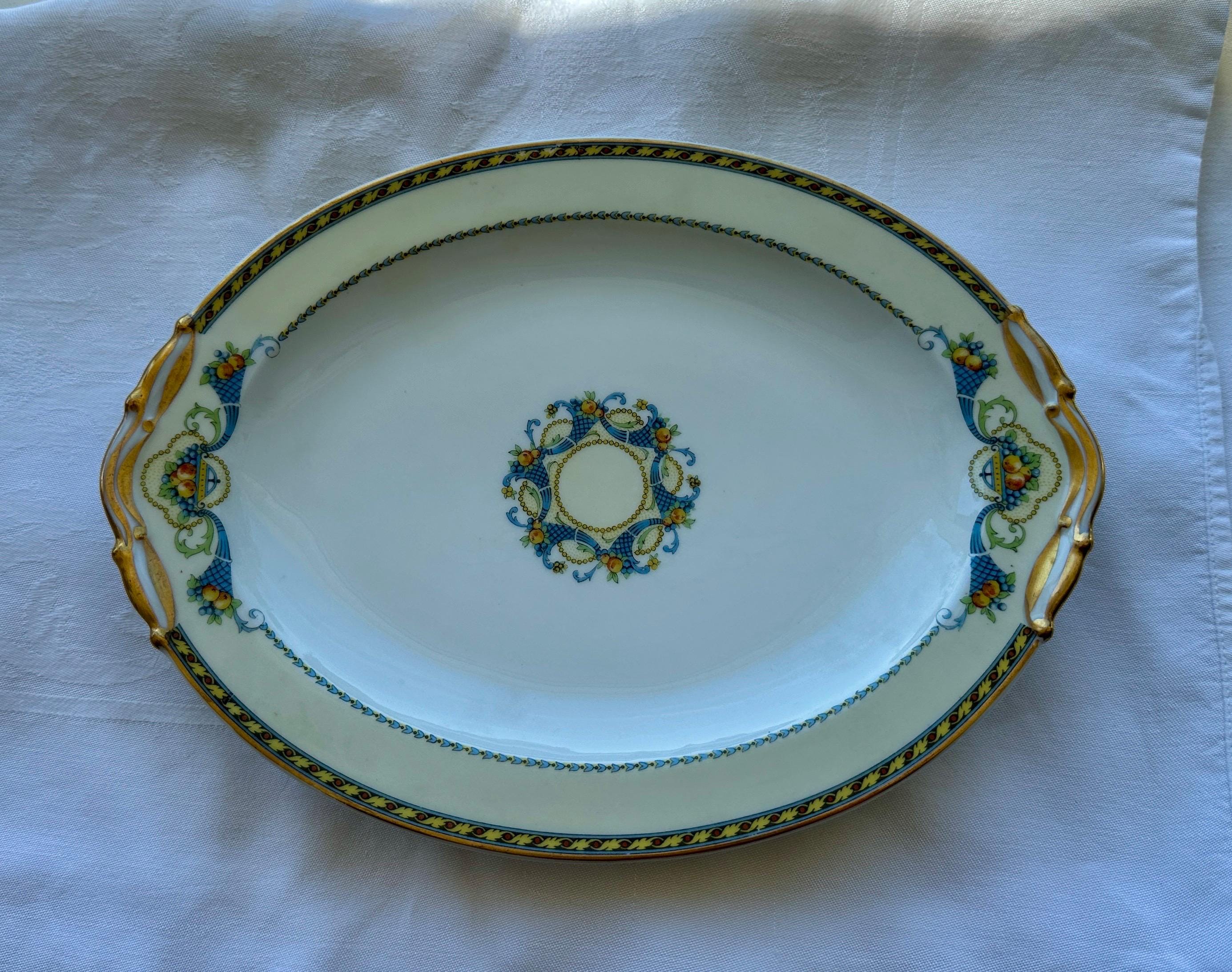 Bernardaud Limoges Horn of Plenty Platter: Vintage French