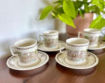 Vintage Kensington Shakespeare Sonette Keramik Tasse Untertasse Set