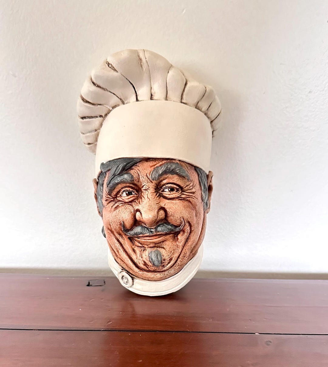 Vintage Bossons Style Chef Wall Mask Chalkware Kitchen Decor - Etsy