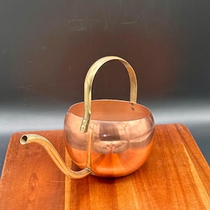 Vintage Coppercraft Guild Watering Can – Mid Century Modern Copper & Brass Indoor Planter Decor USA Made