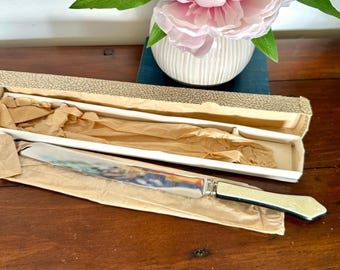 Vintage Sheffield Bread Knife 32cm Serrated Boxed