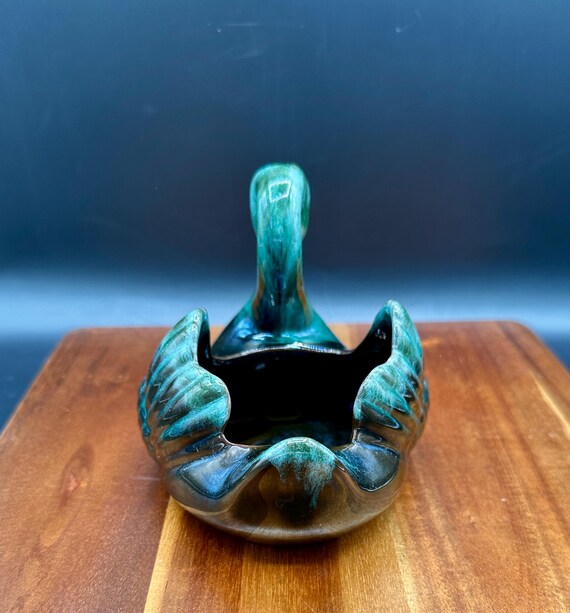 Vintage Blue Mountain Pottery Swan Napkin Holder MCM Drip Glaze - Etsy