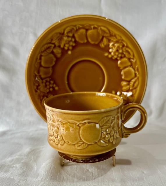 Set of 4 Royal Worcester Crown Ware Cups & Saucers - Etsy