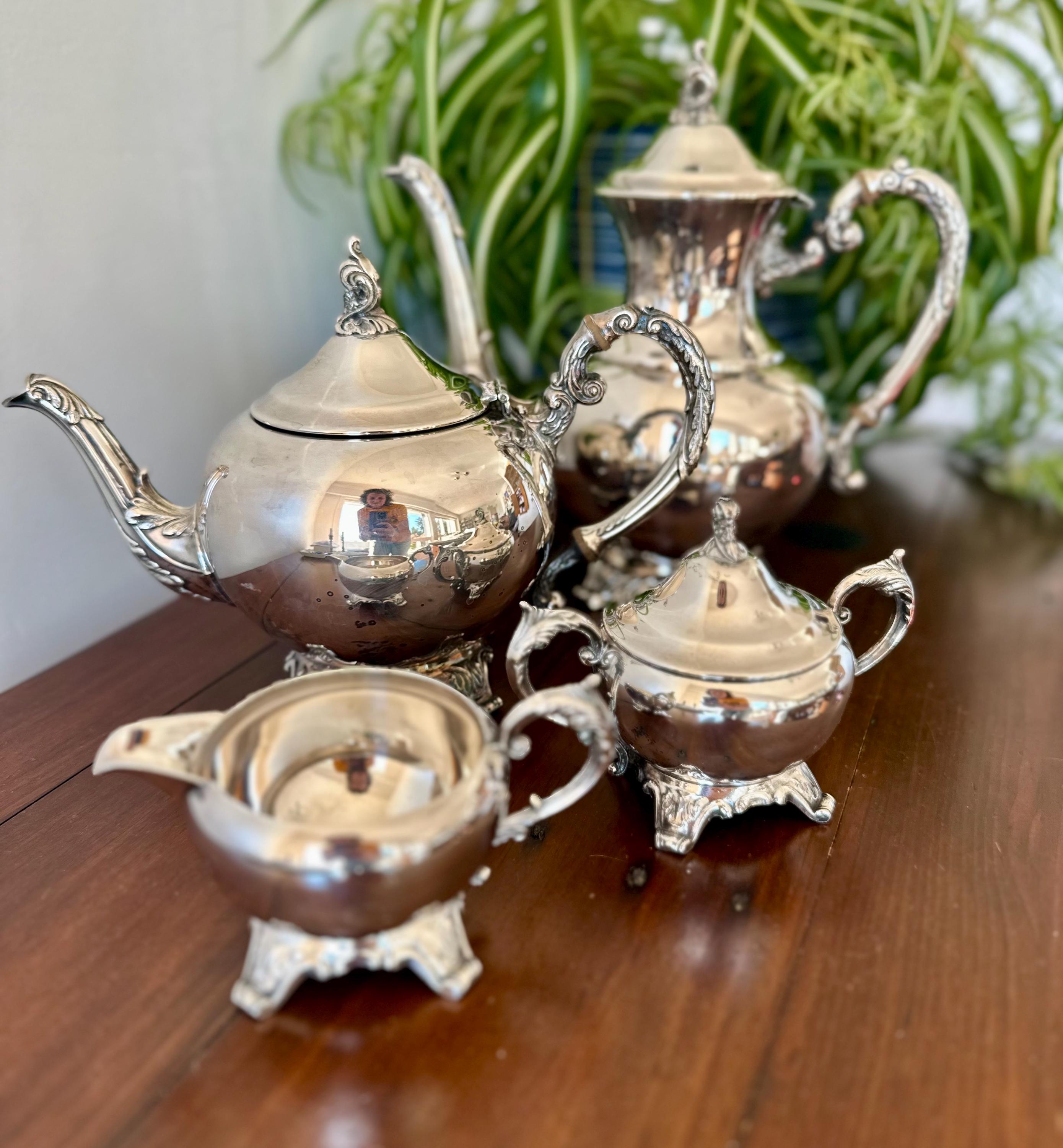 Silver Tea Coffee Set Rogers - Etsy