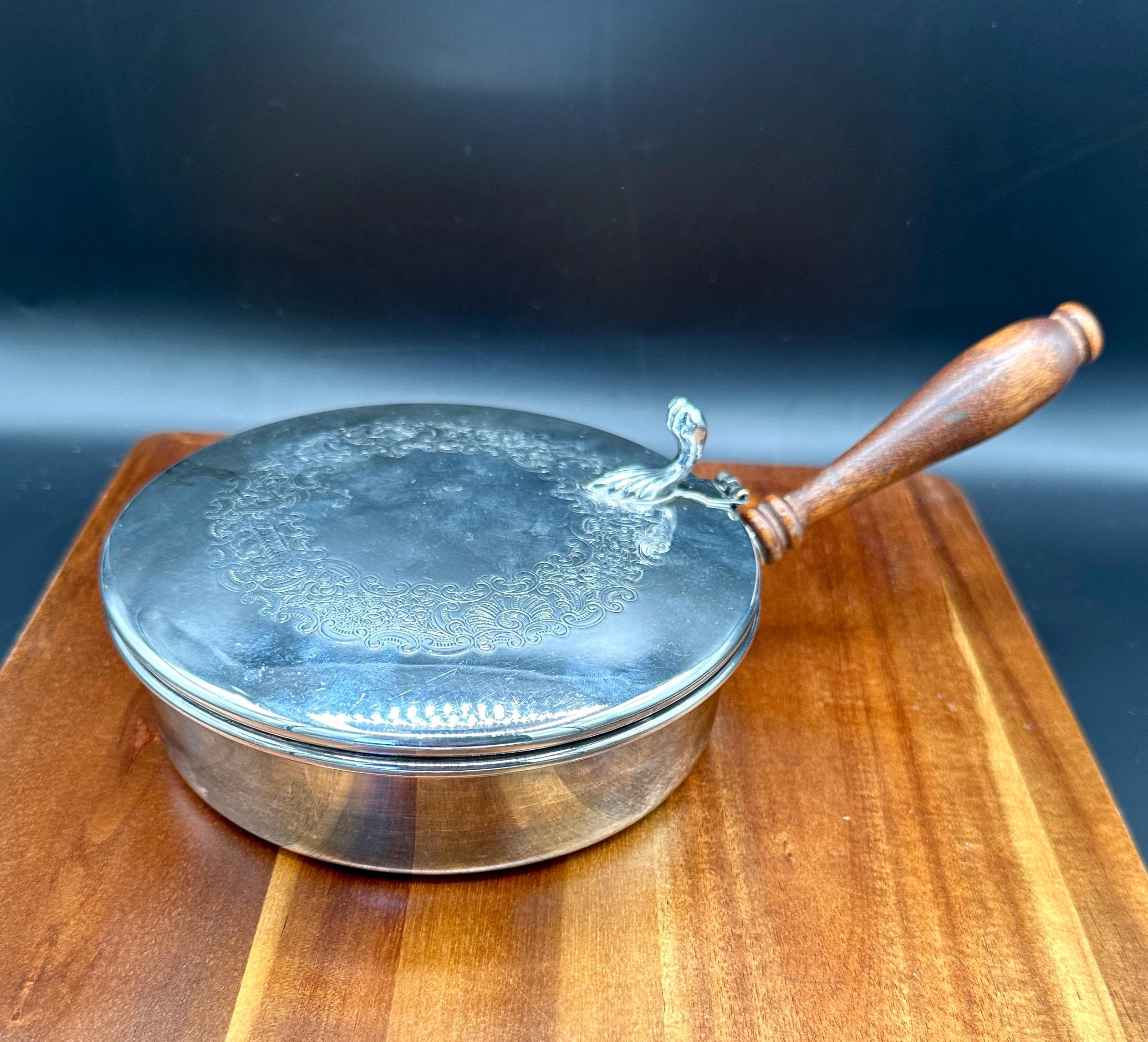 小物 SILVER SMITH FIN Vintage Viking Plate Silver-plated Silent Butler: Crumb Catcher