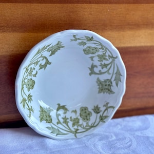 Pair of Vintage Royal Staffordshire Windsong Bowls – J & G Meakin Ironstone – Green Floral – 1950s