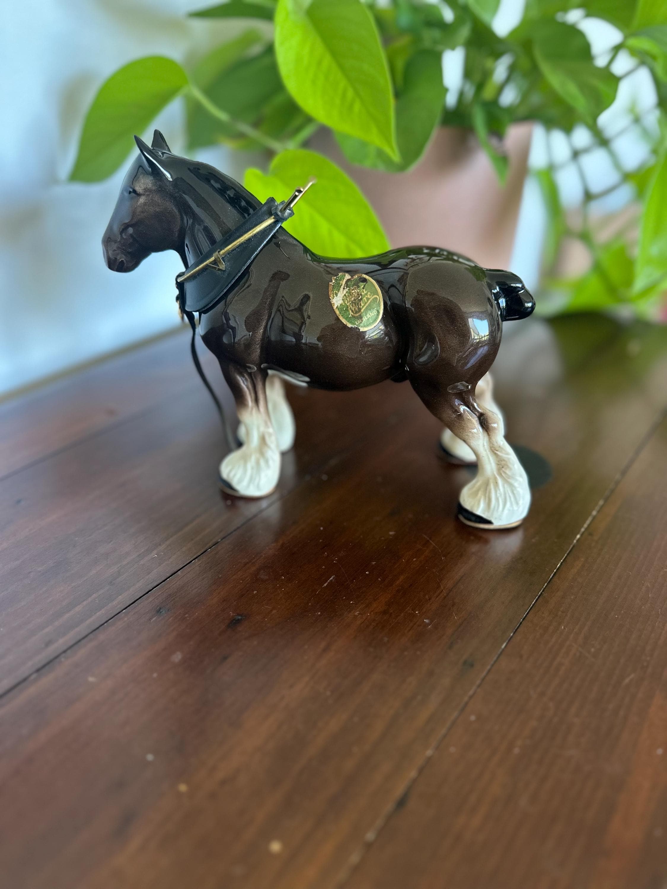 Porcelain Draft Horse - Etsy