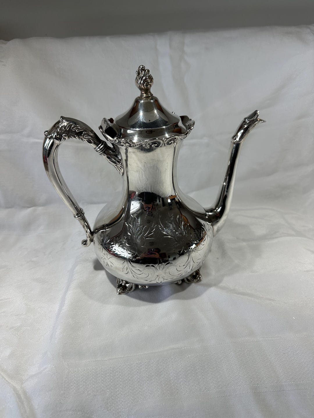 Antique J.S. Benedict Quadruple Plate Coffee Pot No. 436 – 22 Cm