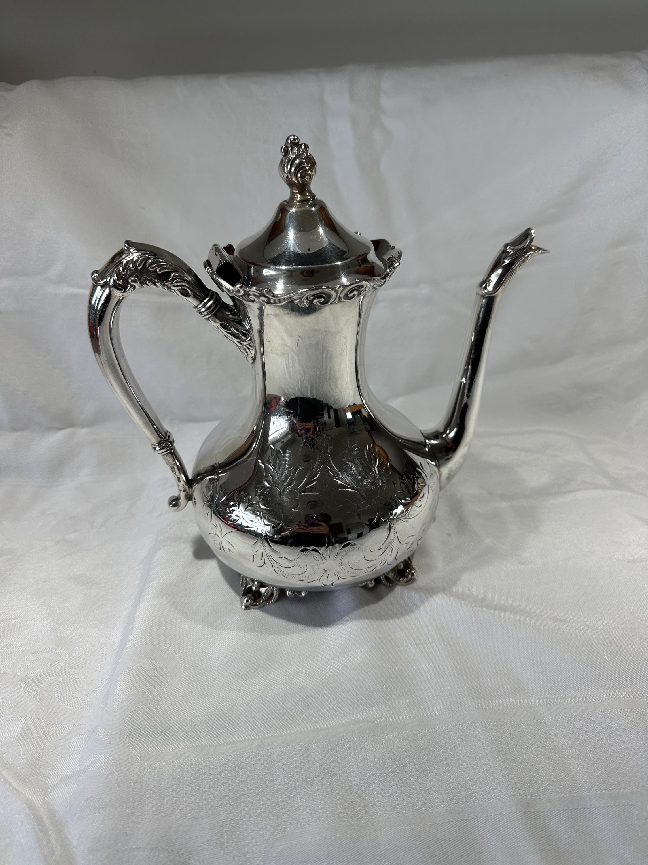 Antique J.S. Benedict Quadruple Plate Coffee Pot No. 436 – 22 Cm