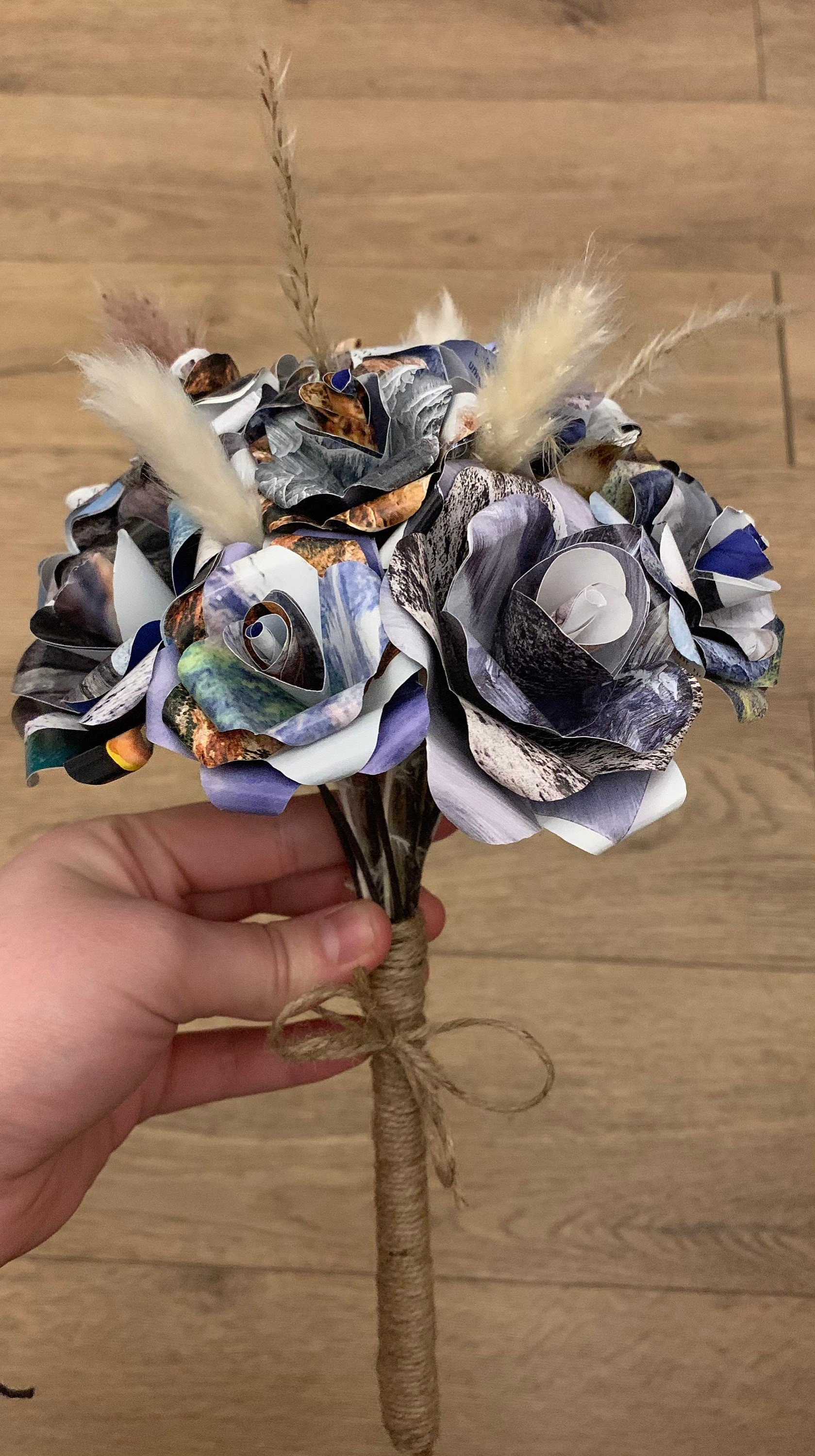 Medium Book Rose Bouquet - Etsy UK