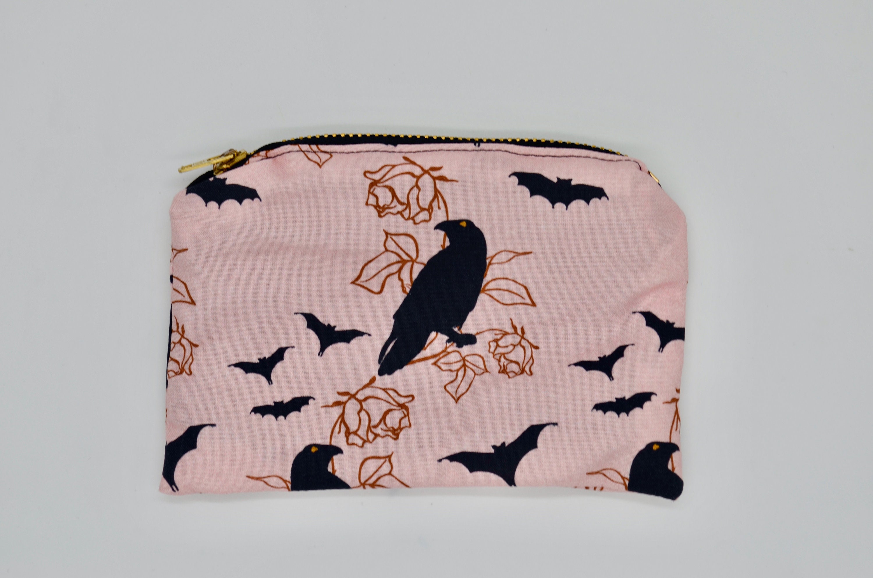 Ravens Crows Bats and Roses Coin Purse Etsy