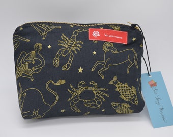 Zodiac Astrological Zipper Pouch - Medium Size