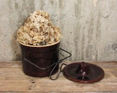 Vintage Stoneware Crock with Wire Bail Latch USA