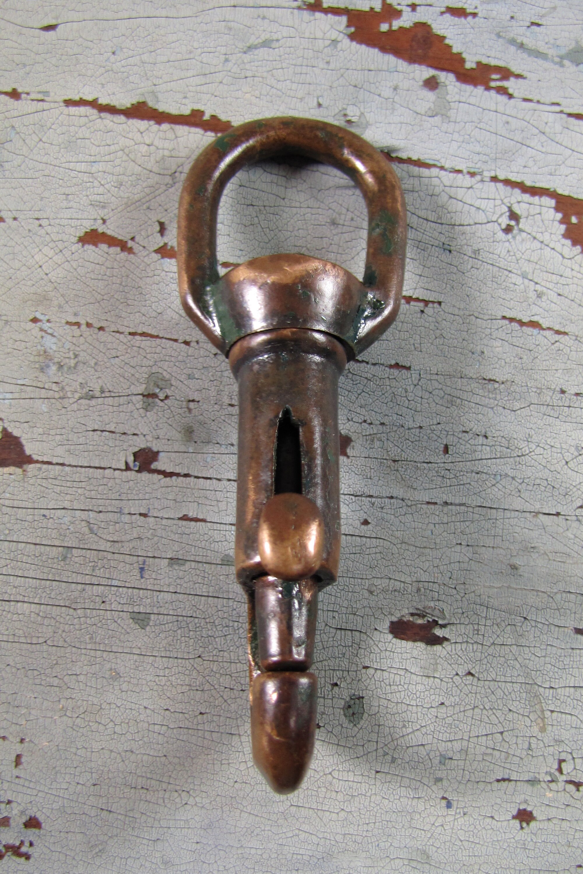 Vintage Brass Spring Loaded Clip With Swivel Ring Nautical Metal Hook ...