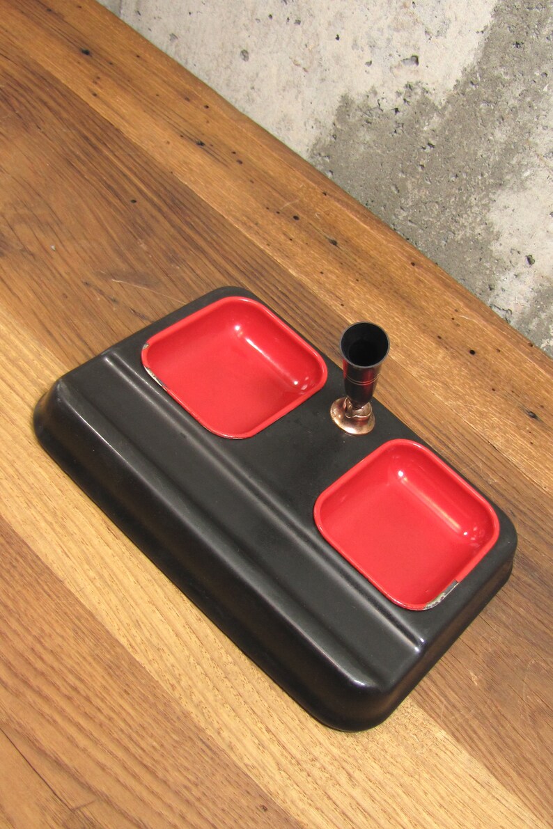 Vintage Art Deco Pen Holder With Trays Bank Office Desk Etsy